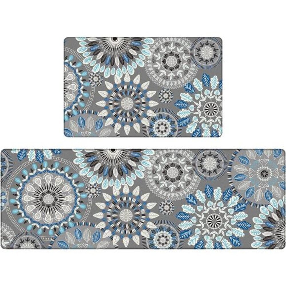 Boho Kitchen Rugs Set of 2 Anti Fatigue Mats for Kitchen Floor Cushioned Kitchen